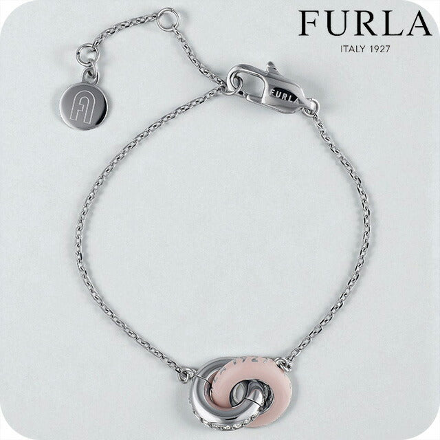 フルラ ブレスレット レディース ブランド FURLA 1927 リング 2連 FJ1194BTU シルバー ピンク アクセサリー FJ1194BTU