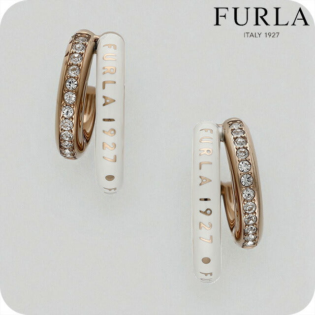 フルラ ピアス レディース ブランド FURLA 1927 スタッド 両耳用 FJ1195ETU ホワイト ピンクゴールド アクセサリー FJ1195ETU