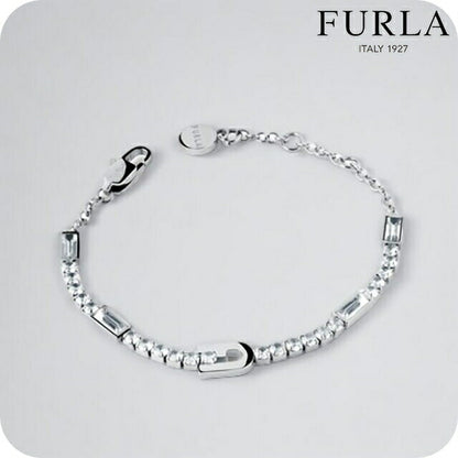 フルラ ブレスレット レディース ブランド スパークリング ブレスレット ステンレススチール FJ2004BTU シルバー アクセサリー FJ2004BTU