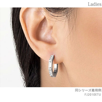 フルラ ピアス レディース ブランド スパークリング イヤリング ステンレススチール フープ 両耳用 FJ2010ETU シルバー アクセサリー FJ2010ETU