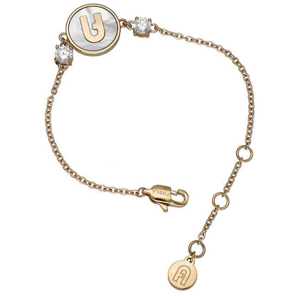 フルラ ブレスレット レディース ブランド FURLA ストーンズ ロゴ FJ4004BTU ピンクゴールド アクセサリー FJ4004BTU