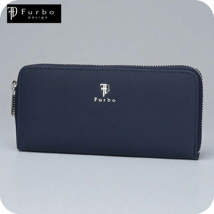 フルボ 長財布 メンズ レディース ブランド Furbo 革 レザーウォレット 小銭入れあり FRB150 ネイビー 財布 FRB150-NV