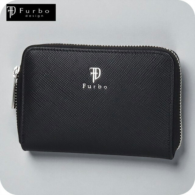 フルボ 二つ折り財布 メンズ レディース ブランド Furbo 革 レザーウォレット 小銭入れあり FRB151 ブラック 財布 FRB151-BK