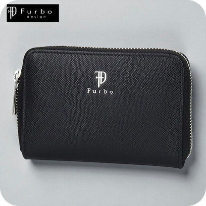 フルボ 二つ折り財布 メンズ レディース ブランド Furbo 革 レザーウォレット 小銭入れあり FRB151 ブラック 財布 FRB151-BK