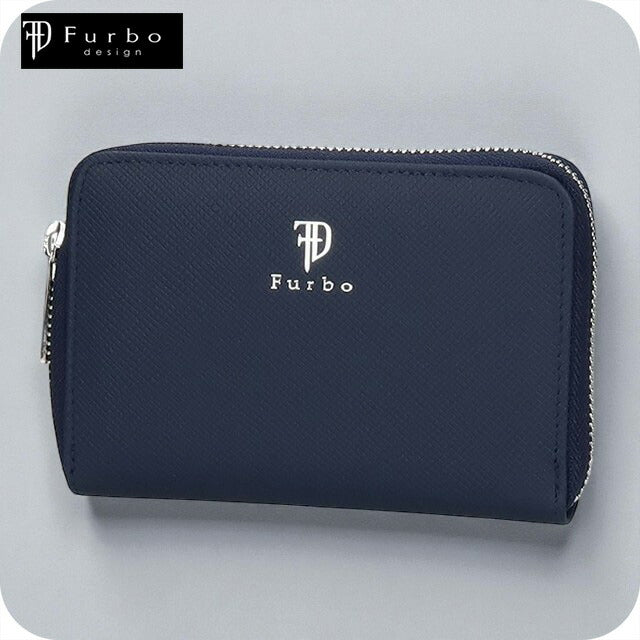 フルボ 二つ折り財布 メンズ レディース ブランド Furbo 革 レザーウォレット 小銭入れあり FRB151 ネイビー 財布 FRB151-NV