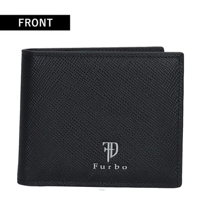 フルボ 二つ折り財布 メンズ レディース ブランド Furbo 革 レザーウォレット 小銭入れあり FRB152 ブラック 財布 FRB152-BK