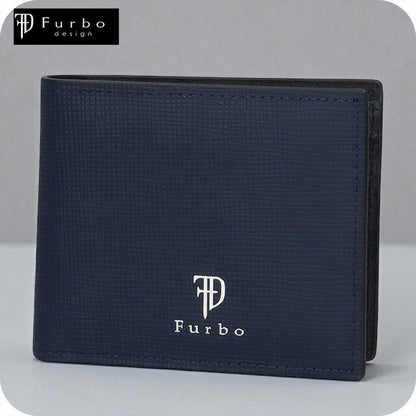 フルボ 二つ折り財布 メンズ レディース ブランド Furbo 革 レザーウォレット 小銭入れあり FRB152 ネイビー 財布 FRB152-NV