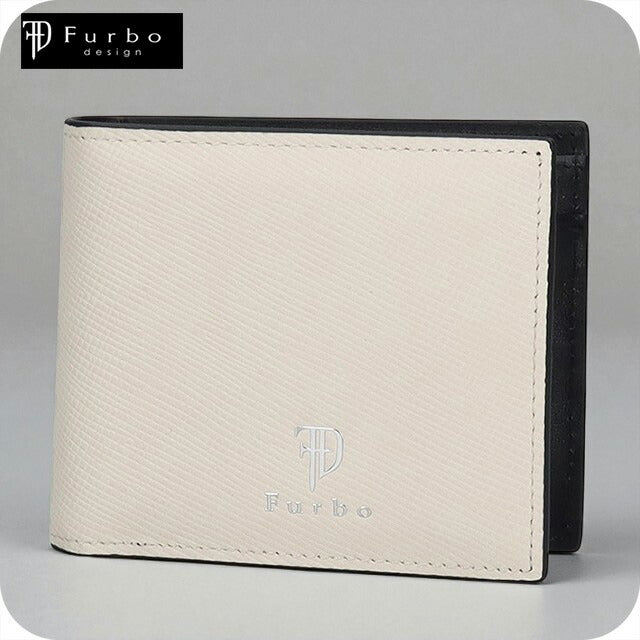 フルボ 二つ折り財布 メンズ レディース ブランド Furbo 革 レザーウォレット 小銭入れあり FRB152 ホワイト 財布 FRB152-WH