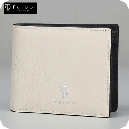 フルボ 二つ折り財布 メンズ レディース ブランド Furbo 革 レザーウォレット 小銭入れあり FRB152 ホワイト 財布 FRB152-WH