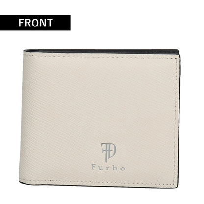 フルボ 二つ折り財布 メンズ レディース ブランド Furbo 革 レザーウォレット 小銭入れあり FRB152 ホワイト 財布 FRB152-WH