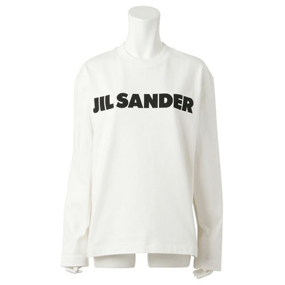 ジルサンダー JIL SANDER J02GC0107 J45047 102 XS クルーネック ロングスリーブ ロゴ Tシャツ XSサイズ ホワイト リラックスフィット FTJL00001L
