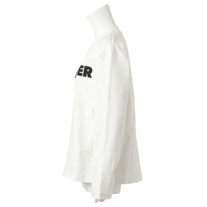 ジルサンダー JIL SANDER J02GC0107 J45047 102 XS クルーネック ロングスリーブ ロゴ Tシャツ XSサイズ ホワイト リラックスフィット FTJL00001L