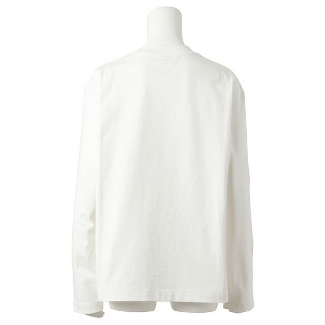 ジルサンダー JIL SANDER J02GC0107 J45047 102 S クルーネック ロングスリーブ ロゴ Tシャツ Sサイズ ホワイト リラックスフィット FTJL00002L