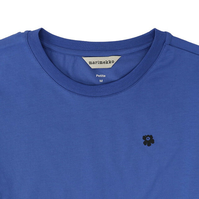 マリメッコ marimekko 091121 590 M ウニッコ ワンポイント クルーネック 半袖 Tシャツ Mサイズ ブルー レディース ユニセックス 記念品 プレゼント ギフト FTMM00441L