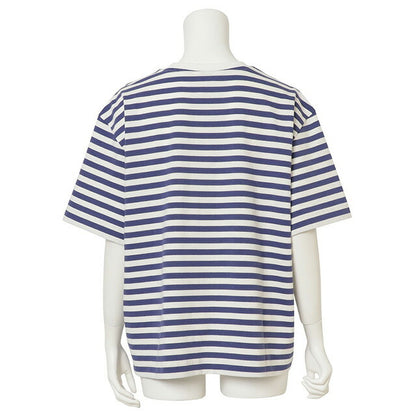 マリメッコ marimekko 091126 845 M ウニッコ ワンポイント ボーダー柄 クルーネック ドロップショルダー 半袖 Tシャツ Mサイズ 記念品 プレゼント ギフト FTMM00443L