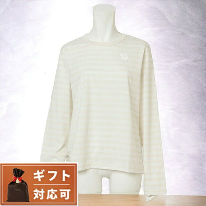 マリメッコ marimekko 091128 847 M ウニッコ ワンポイント ボーダー柄 クルーネック カットソー 長袖 Tシャツ Mサイズ オフホワイト×ホワイト 記念品 ギフト FTMM00459L