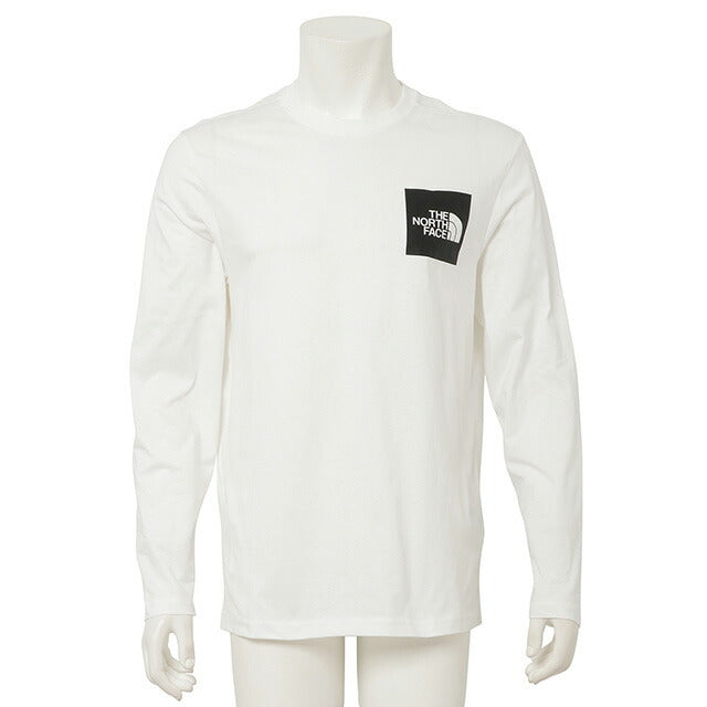 ザ ノースフェイス THE NORTH FACE NF0A37FT FN4 M ロングスリーブ Tシャツ ボックスロゴ Mサイズ ホワイト メンズ レディース FTNF00047M