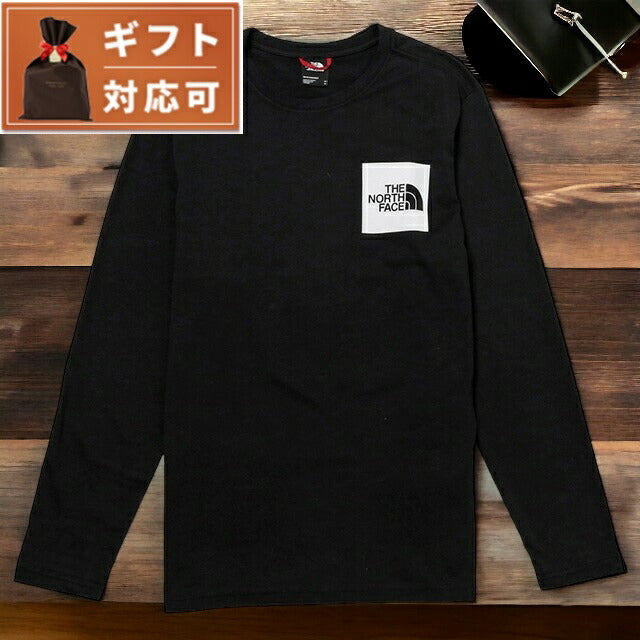 ザ ノースフェイス THE NORTH FACE NF0A37FT JK3 L ロングスリーブ ファイン Tシャツ ボックスロゴ Lサイズ ブラック FTNF00050M