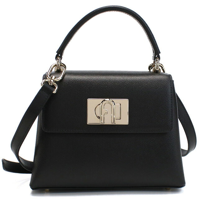 【極美品】フルラ アレグラ 2way ショルダーバッグ レザー 斜め掛け 黒 FURLA 】フルラ 斜めがけ レザーショルダーバッグ 2way ブラック
