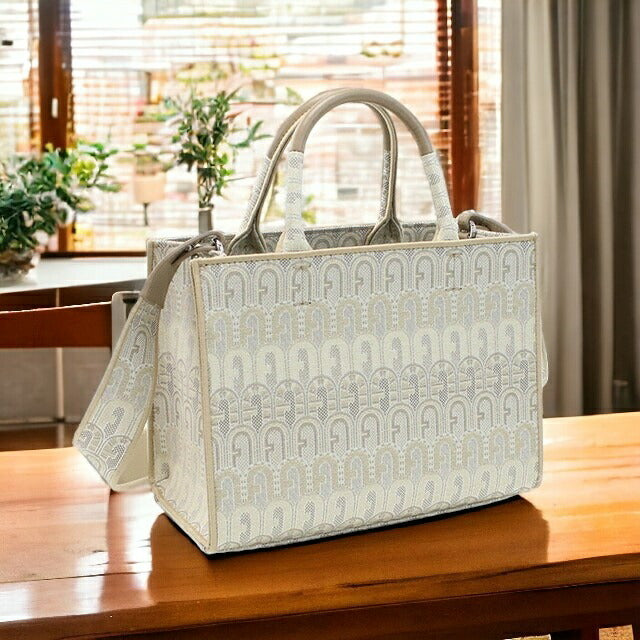 フルラ トートバッグ レディース ポリエステル コットン ビスコース レザー WB00299 TONI NATURALI ベージュ系 バッグ FURWB00299081