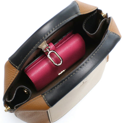フルラ ハンドバッグ レディース レザー ブルガリア WB00583 GREIGE+COGNAC+NERO ブラウン系 バッグ FURWB00583011