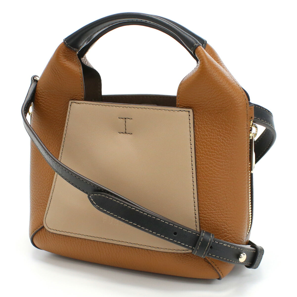 フルラ ハンドバッグ レディース レザー ブルガリア WB00583 GREIGE+COGNAC+NERO ブラウン系 バッグ FURWB00583011