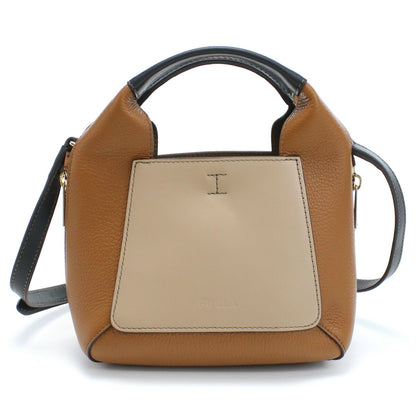 フルラ ハンドバッグ レディース レザー ブルガリア WB00583 GREIGE+COGNAC+NERO ブラウン系 バッグ FURWB00583011