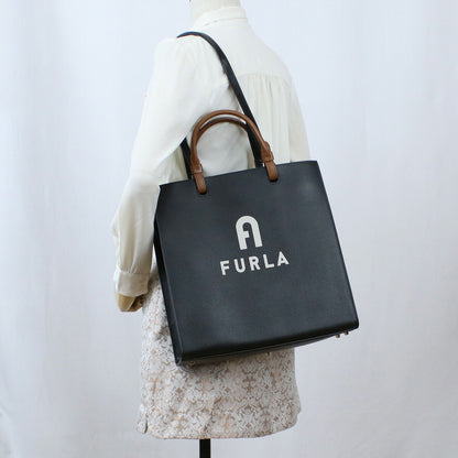 フルラ トートバッグ レディース レザー WB00728 NERO+PERLA ブラック バッグ FURWB00728011