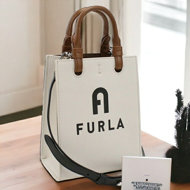 フルラ ハンドバッグ レディース レザー WB00729 MARSHMALLOW+NERO ホワイト系 バッグ FURWB00729021