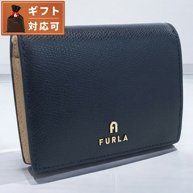フルラ 二折財布小銭入付き レディース ブランド FURLA FURLA CAMELIA レザー WP00304 MEDITERRANEO+BALLERI ネイビー系 財布 FURWP00304091