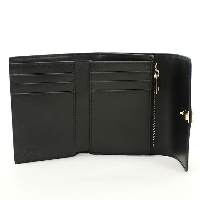 新品 フルラ FURLA 3つ折り財布 1927 コンパクトウォレット M ブラック