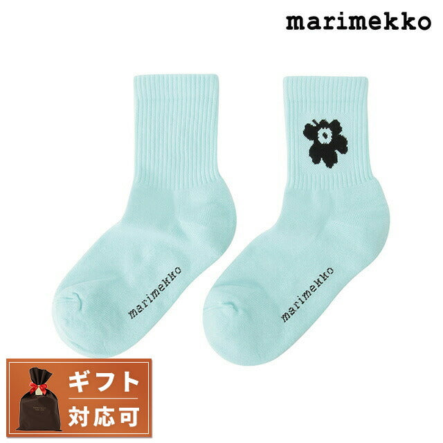 マリメッコ marimekko 091733 155 37-39 ウニッコ ワンポイント ショート ソックス 靴下 日本サイズ23.5-25cm ライトブルー レディース 記念品 ギフト FXMM00496L