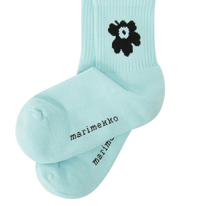 マリメッコ marimekko 091733 155 37-39 ウニッコ ワンポイント ショート ソックス 靴下 日本サイズ23.5-25cm ライトブルー レディース 記念品 ギフト FXMM00496L