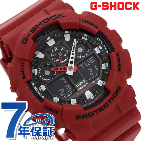 gショック ジーショック G-SHOCK STANDARD ブラック レッド GA-100B-4ADR カシオ CASIO GA-100B-4ADR