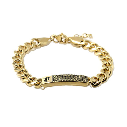 ポリス ブレスレット メンズ ブランド POLICE CHAINMALE プレート GB0078102 ゴールド アクセサリー GB0078102