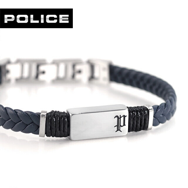 ポリス ブレスレット メンズ ブランド POLICE RIDGECORD GB0079501 ネイビー アクセサリー GB0079501