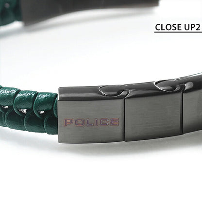 ポリス ブレスレット メンズ ブランド POLICE CONTORTO GB0081707 グリーン ガンメタル アクセサリー GB0081707