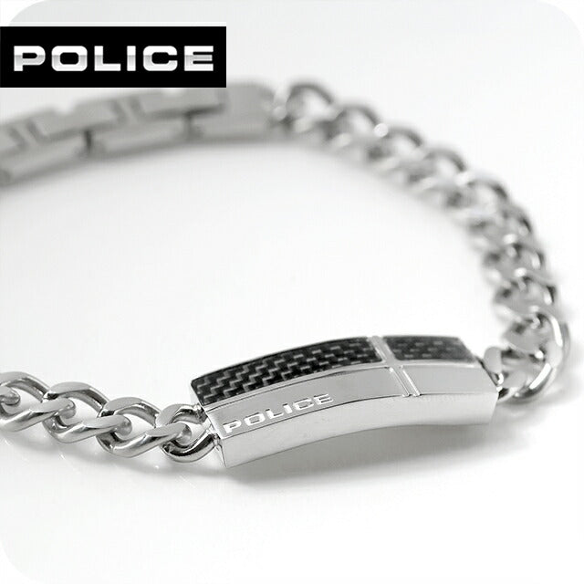 ポリス ブレスレット メンズ ブランド POLICE FIBERSKIN プレート GB0081801 シルバー アクセサリー GB0081801