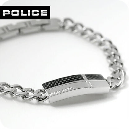 ポリス ブレスレット メンズ ブランド POLICE FIBERSKIN プレート GB0081801 シルバー アクセサリー GB0081801