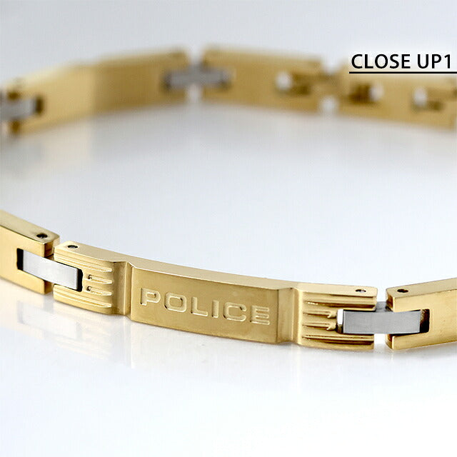 ポリス ブレスレット メンズ ブランド POLICE FLATFORGE GB0082702 ゴールド アクセサリー GB0082702