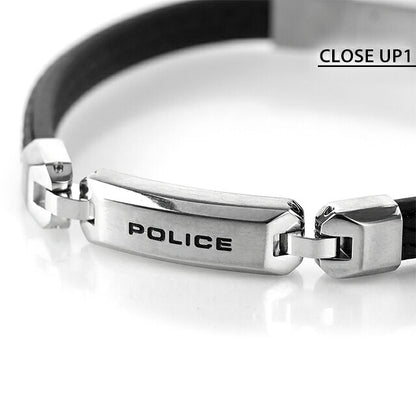 ポリス ブレスレット メンズ ブランド POLICE LAYERLOCK GB0082901 ブラック シルバー アクセサリー GB0082901