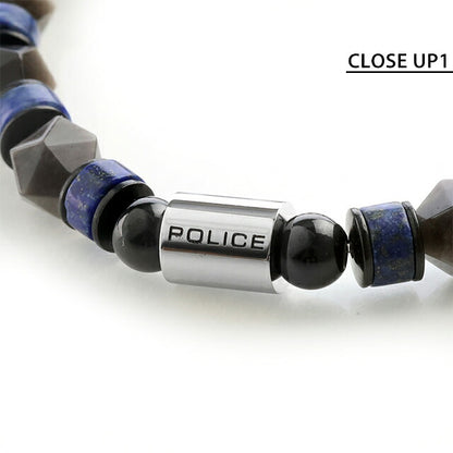 ポリス ブレスレット メンズ ブランド POLICE ロックコア ストーン GB0083602 グレー ブルー アクセサリー GB0083602