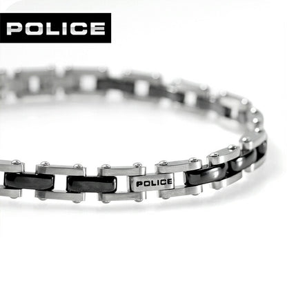 ポリス ブレスレット メンズ ブランド POLICE CHAINE GB0084401 シルバー ブラック アクセサリー GB0084401