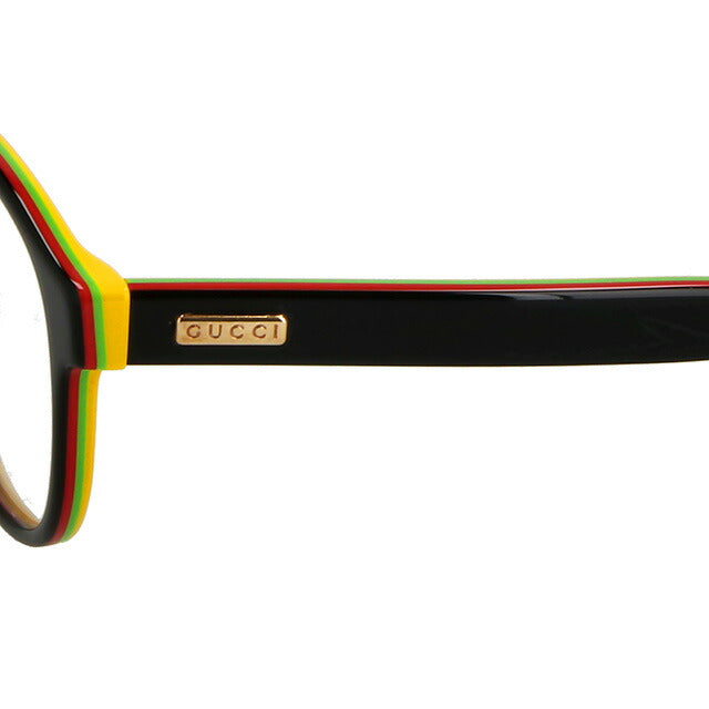 グッチ 眼鏡 メンズ レディース ブランド GUCCI GG0273O ブラック/イエロー GG0273O-005-INT-OPT-UNI