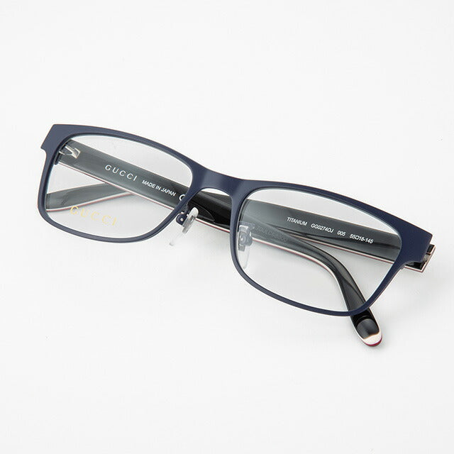 グッチ 眼鏡 メンズ レディース ブランド GUCCI GG0274OJ ネイビー GG0274OJ-005-JPN-OPT-UNI