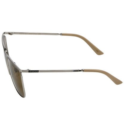 グッチ サングラス メンズ ブランド GUCCI GG0821S シルバー/ブラウン GG0821S-002-INT-SUN-MEN