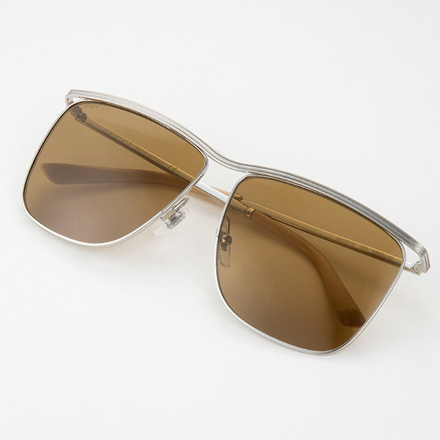 グッチ サングラス メンズ ブランド GUCCI GG0821S シルバー/ブラウン GG0821S-002-INT-SUN-MEN