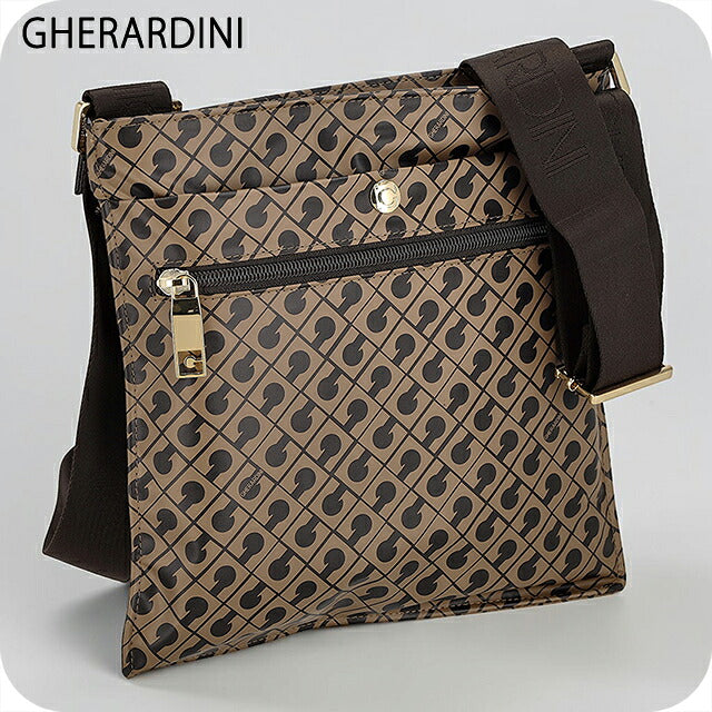 ゲラルディーニ ショルダーバッグ レディース ブランド GHERARDINI Italy GH0267 TOFFE ブラウン/ダークブラウン 斜めがけ 高級 おしゃれ プレゼント 女性 実用的 かわいい