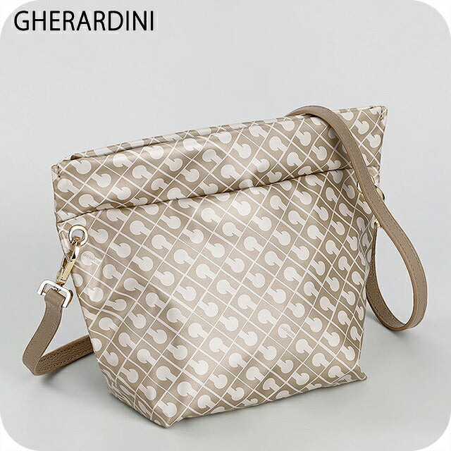 ゲラルディーニ ショルダーバッグ レディース ブランド GHERARDINI Italy GH0310 CRETA グレージュ/アイボリー 斜めがけ 高級 おしゃれ プレゼント 女性 実用的 かわいい