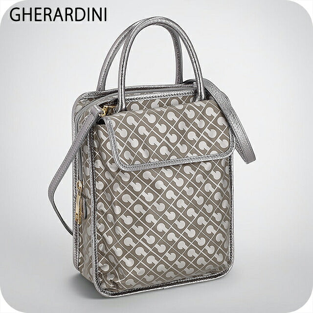 ゲラルディーニ ショルダーバッグ レディース ブランド GHERARDINI Italy GHB0102 ARGSU グレージュ/シルバー 斜めがけ 高級 おしゃれ プレゼント 女性 実用的 かわいい